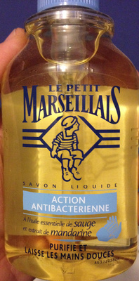 Savon liquide action antibactérienne à l'huile essentielle de sauge et extrait de mandarine