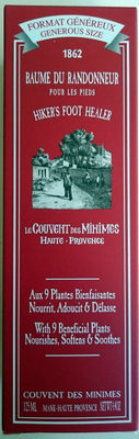 Baume du randonneur pour les pieds