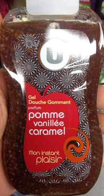 Gel douche gommant parfum pomme vanillée caramel
