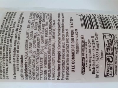 Lait douche pêche abricot