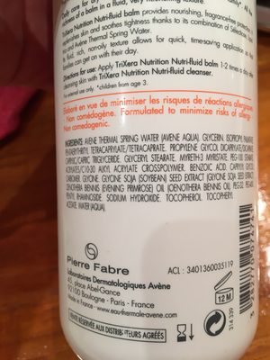 Avene Trixera Nutrition Baume Nutri-fluide Flacon-pompe