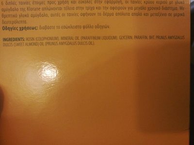 Bandes de cire froide à l'amande douce - Jambes