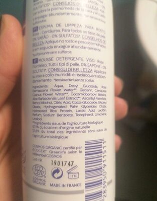 Mousse nettoyante visage