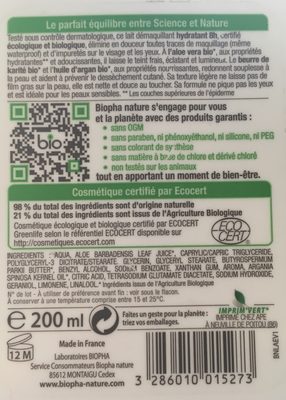 Biopha Lait Démaquillant Visage & Yeux