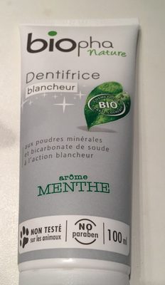Dentifrice Blancheur Arôme Menthe