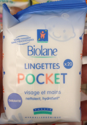 Lingettes pocket visage et mains