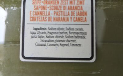 Savon à l'huile d'olive, écorces d'orange et cannelle