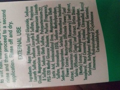Shampoo ecrinal with plant extracts