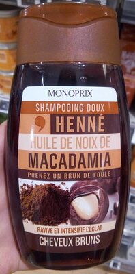 Shampooing doux henné huile de noix de macadamia