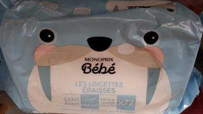 lingettes BB épaisses Monoprix