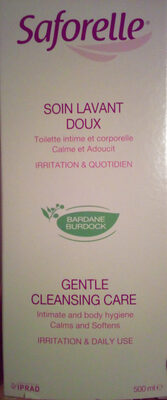 Soin lavant doux toilette intime et corporelle
