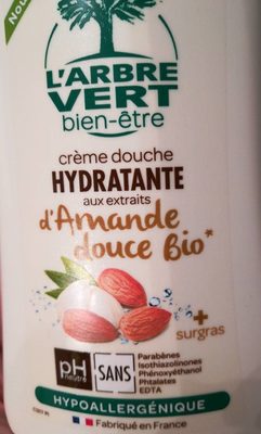 Crème douche hydratante aux extraits d'Amande douce