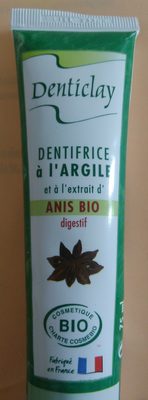 Dentifrice à l'argile et à l'extrait d'anis bio
