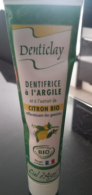 Denticlay Dentifrice Argile Citron - 75 ML - Ciel D'Azur