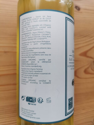 savon liquide, certifié bio