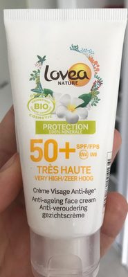Crème visage Protection 100% Minérale SPF 50+