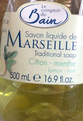 Savon Liquide De Marseille Citron Menthe Le Comptoir Du Bain