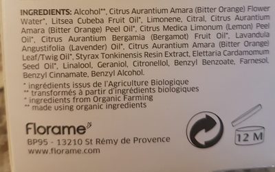 Eau De Toilette Verveine Pétillante Bio - 100 ML - Florame