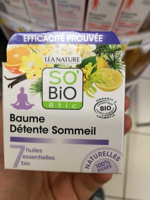 Baume détente sommeil