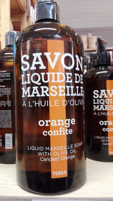 savon de marseille liquide a l'orange confite