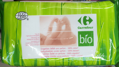 Lingettes bébé sans parfum 100% coton