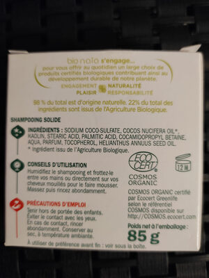 Shampooing solide à l'huile de coco bio
