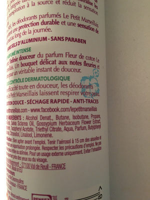 Déodorant douceur Huile essentielle de Sauge Fleur de Coton