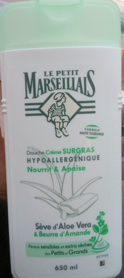 Douche crème surgras hypoallergénique seve d'aloe vera et beurre d'amande