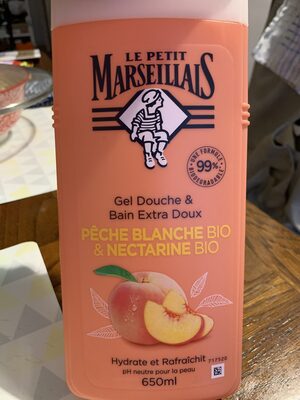 Gel Douche & Bain Extra Doux Pêche Blanche bio & Nectarine Bio
