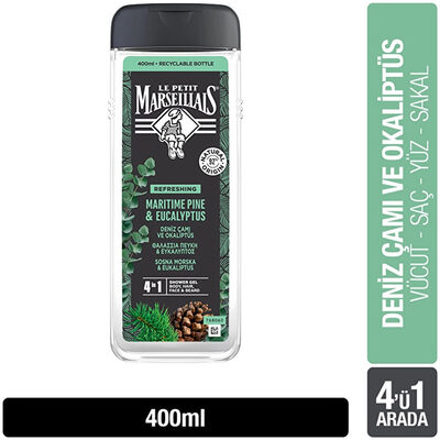 Le Petit Marseillais Men Deniz Çamı ve Okaliptüs Duş Jeli 400 ml