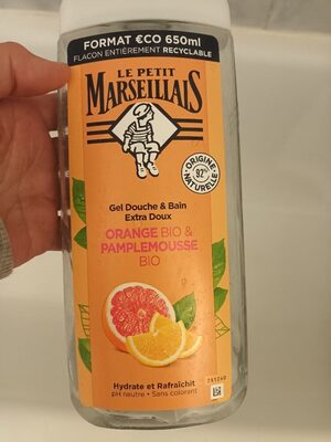 Gel douche Orange bio et pamplemousse bio