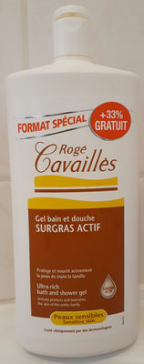 Gel bain et douche surgras actif