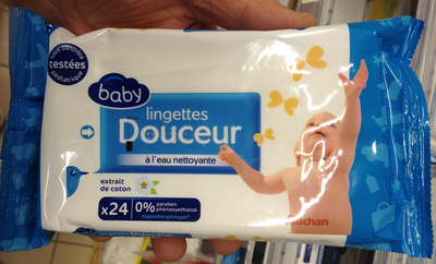 Lingettes douceur à l'eau nettoyante