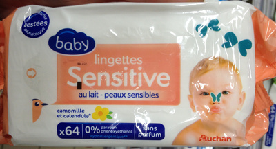 Lingettes sensitive au lait - peaux sensibles