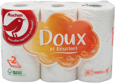 Papier toilette blanc, 2 plis, maxi