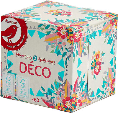 Auchan mouchoirs cube boite x60