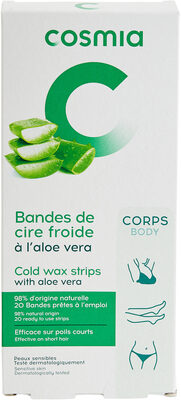 Bandes de cire froide à l'aloe vera