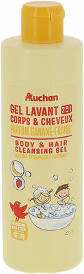Gel lavant parfum banane et fraise