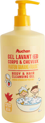 Gel lavant parfum banane et fraise