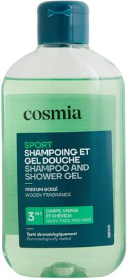 Shampoing et gel douche sport