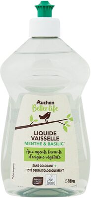 Liquide vaisselle menthe et basilic ecolabel