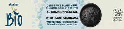 Dentifrice blancheur au charbon vegetal