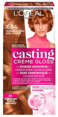 L'Oréal Paris Casting Créme Gloss 634 Donker Goud Koperblond Semi-Permanente Haarkleuring