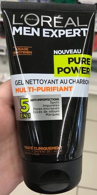 Gel nettoyant au charbon multi-purifiant Pure Power 5 en 1