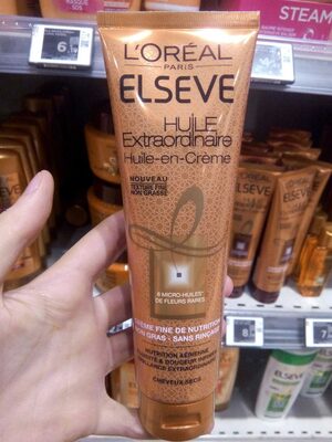 Huile-en-crème fine de nutrition, non gras - sans rinçage, cheveux secs