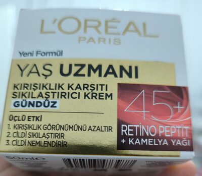 L'Oréal Paris Yaş Uzmanı 45+ Retino Peptit Kırışıklık Karşıtı Sıkılaştırıcı Gündüz Kremi