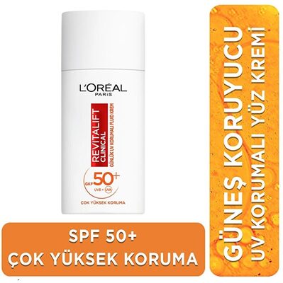 L'Oréal Paris Revitalift Clinical SPF50+ Günlük Yüksek UV Korumalı Yüz Güneş Kremi