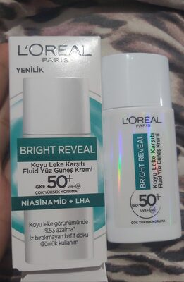 Loreal Paris Bright Reveal SPF 50+ Koyu Leke Karşıtı Fluid Günlük Yüz Güneş Kremi 50 ml