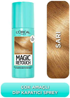 Loreal Paris Magic Retouch Beyazlar İçin Anında Kapatıcı Sprey Sarı 75 ml
