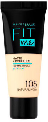 Maybelline New York Fit Me Matte & Poreless 105 Natural Ivory Foundation